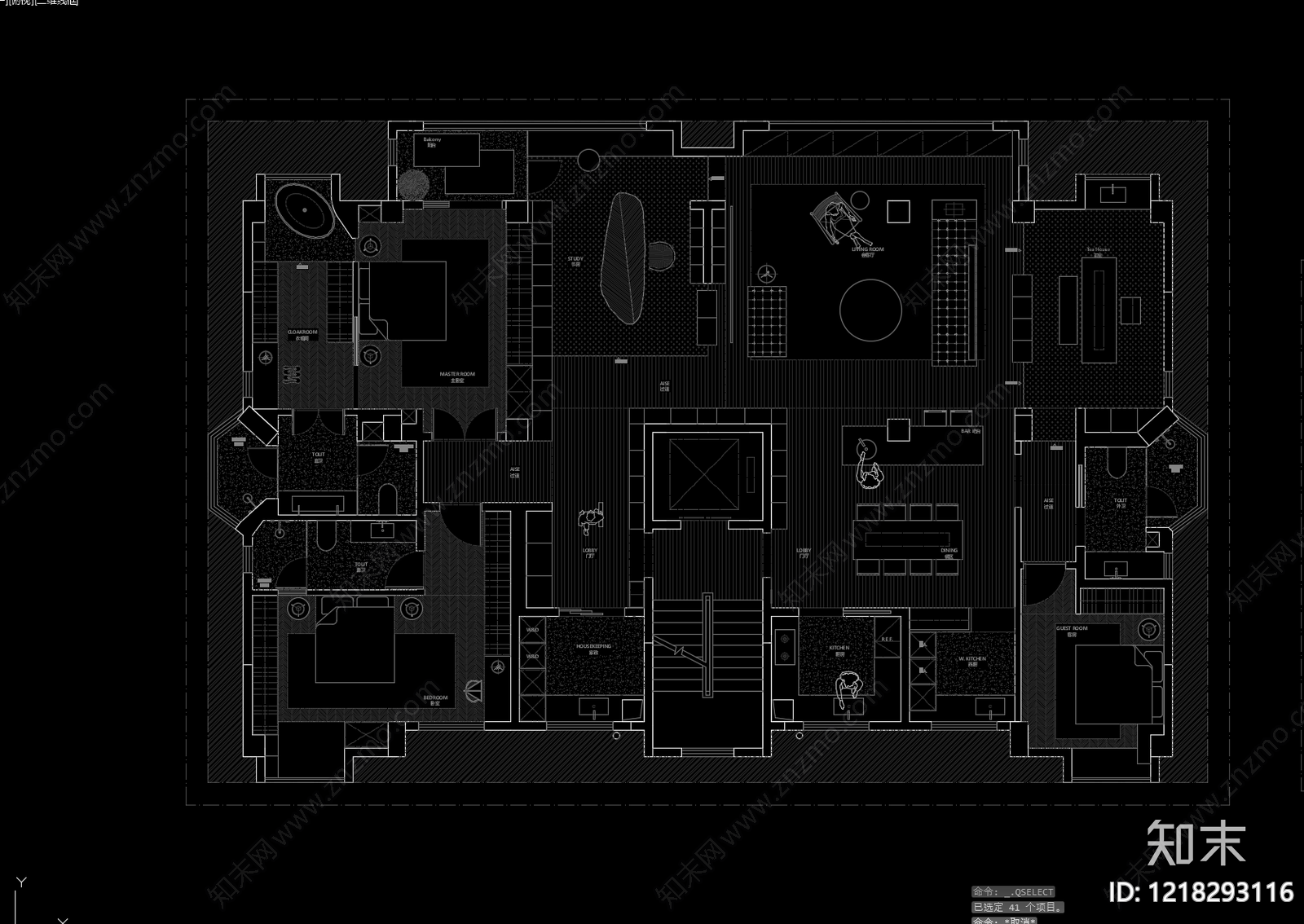 大平层cad施工图下载【ID:1218293116】