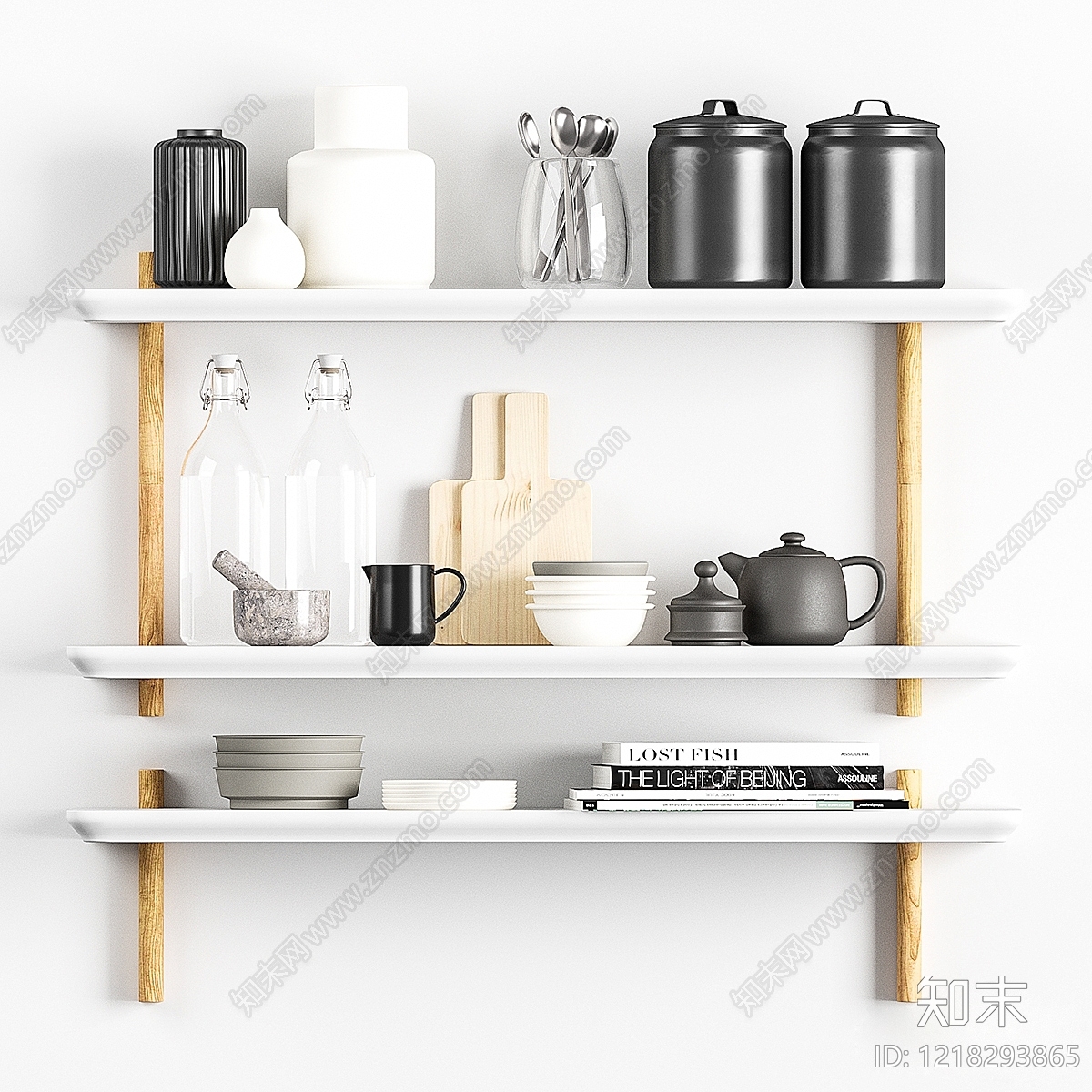北欧厨房用品3D模型渲染效果图