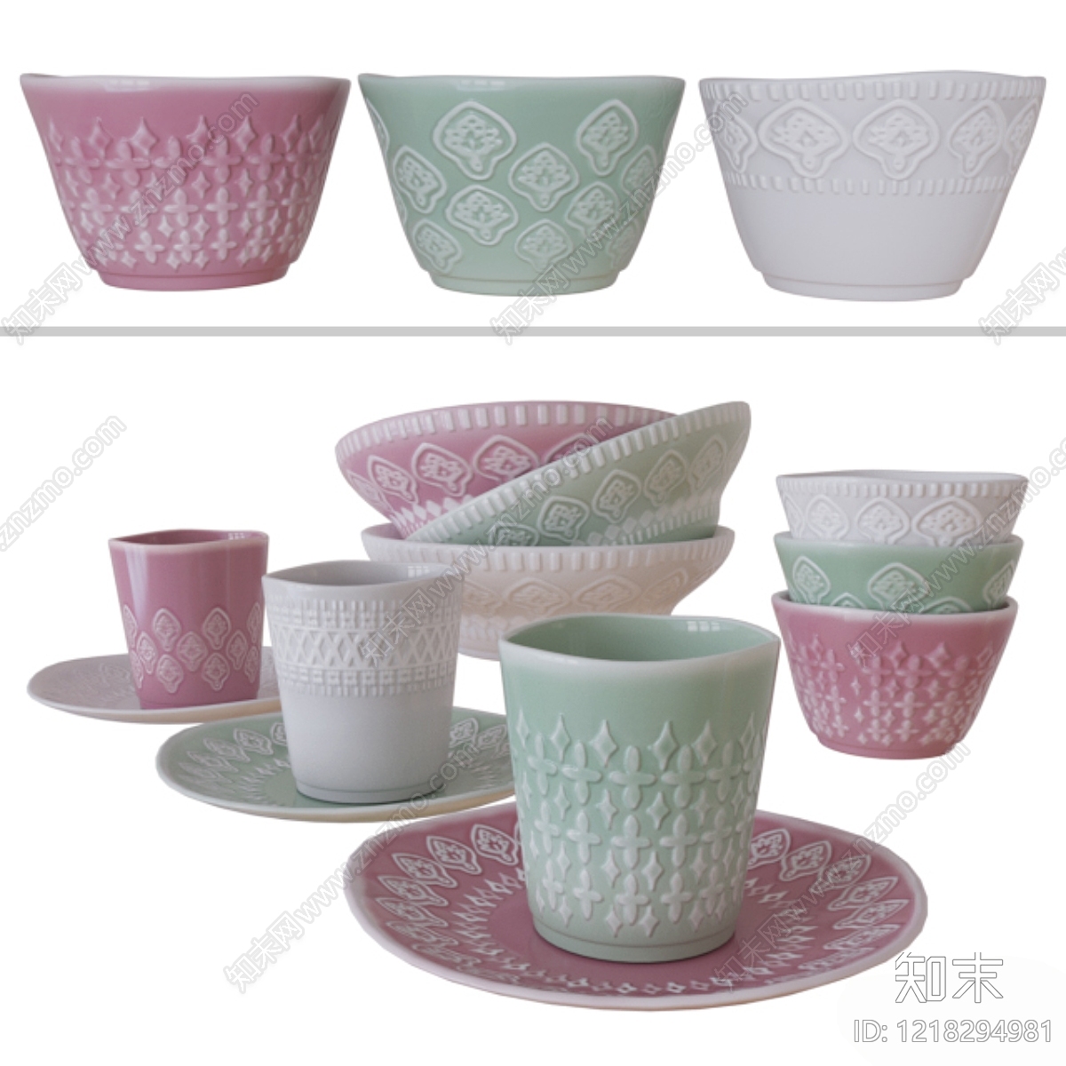 欧式复古餐具3D模型下载【ID:1218294981】