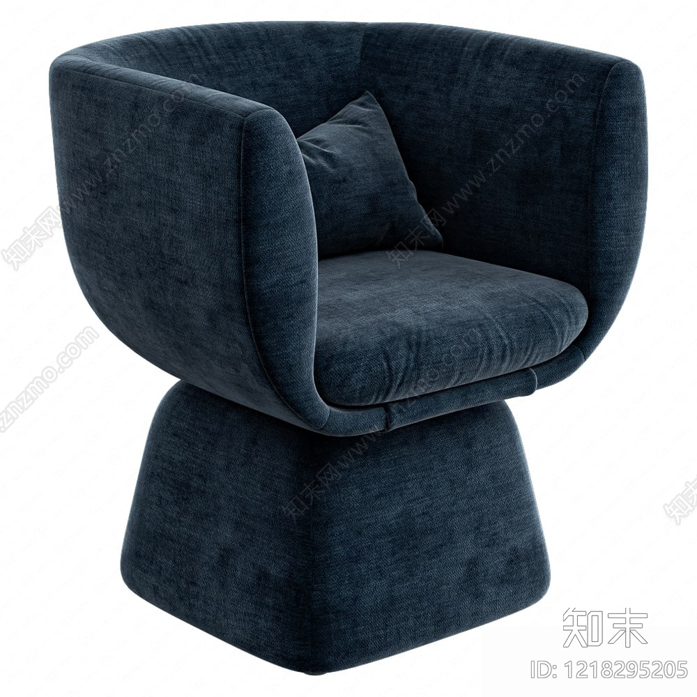 现代简约单人沙发3D模型下载【ID:1218295205】