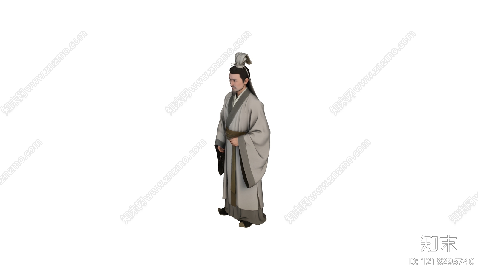 新中式虚拟人物SU模型下载【ID:1218295740】