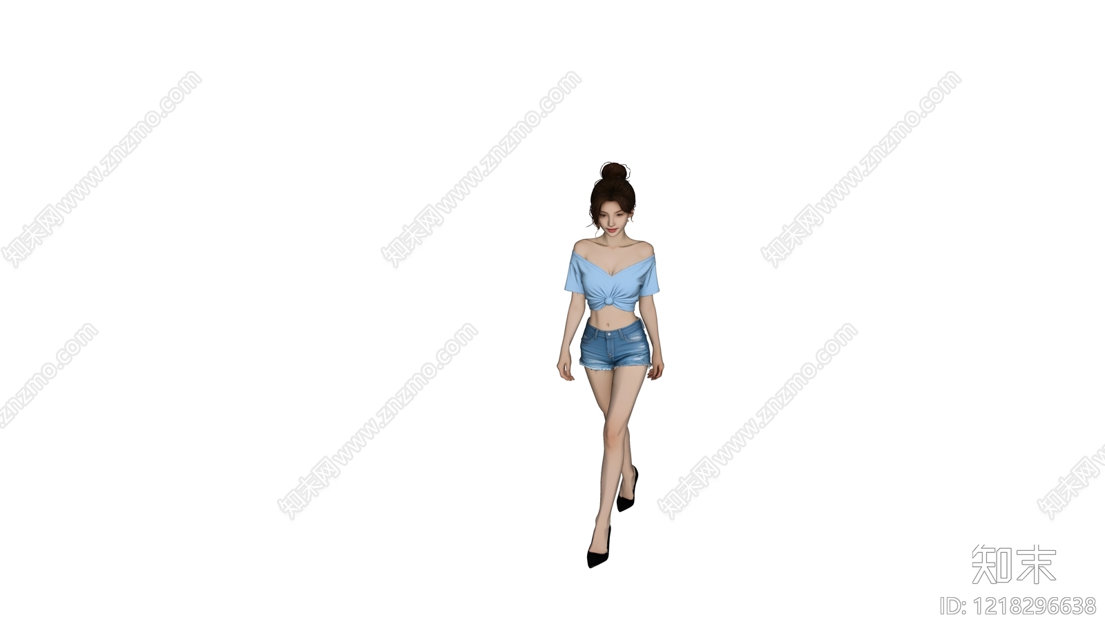 现代简约女人SU模型下载【ID:1218296638】