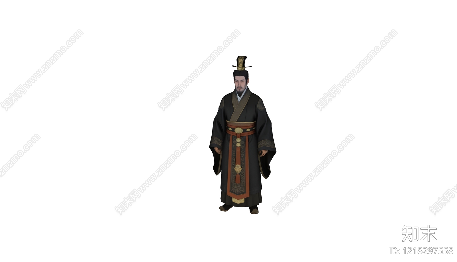 新中式虚拟人物SU模型下载【ID:1218297558】