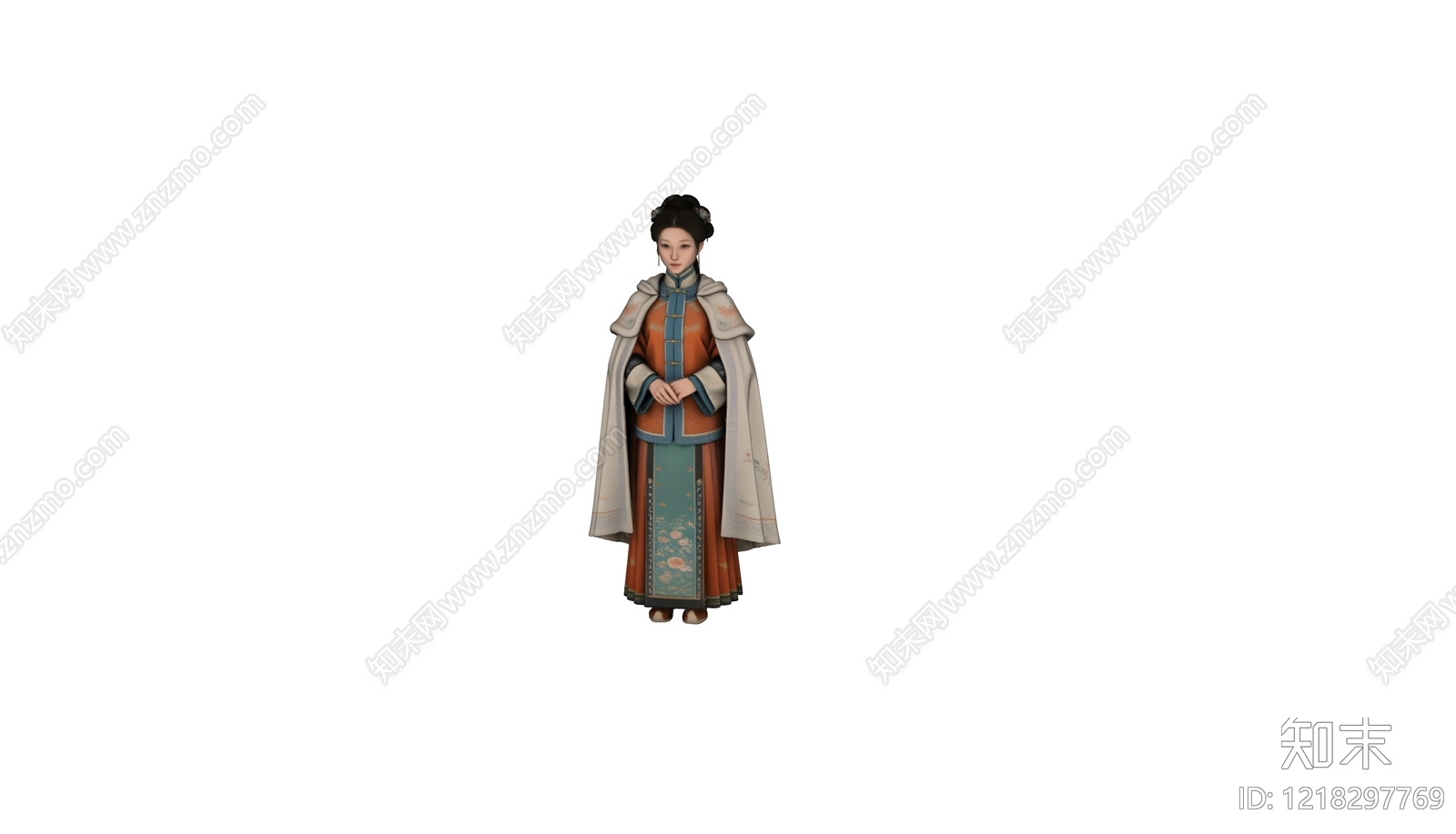 新中式虚拟人物SU模型下载【ID:1218297769】