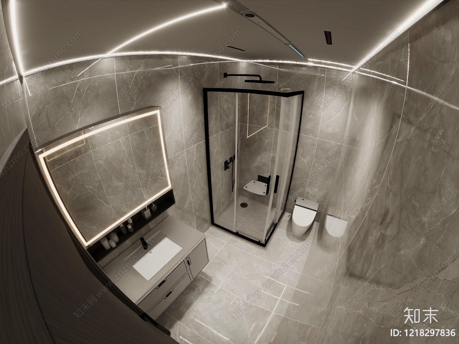 新中式包厢3D模型下载【ID:1218297836】