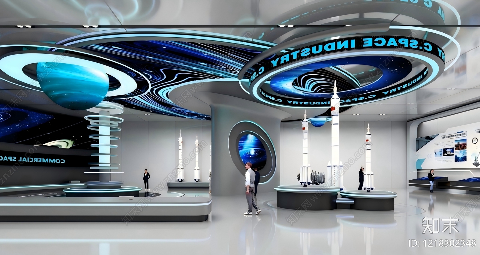 科技风科学展厅SU模型下载【ID:1218302348】