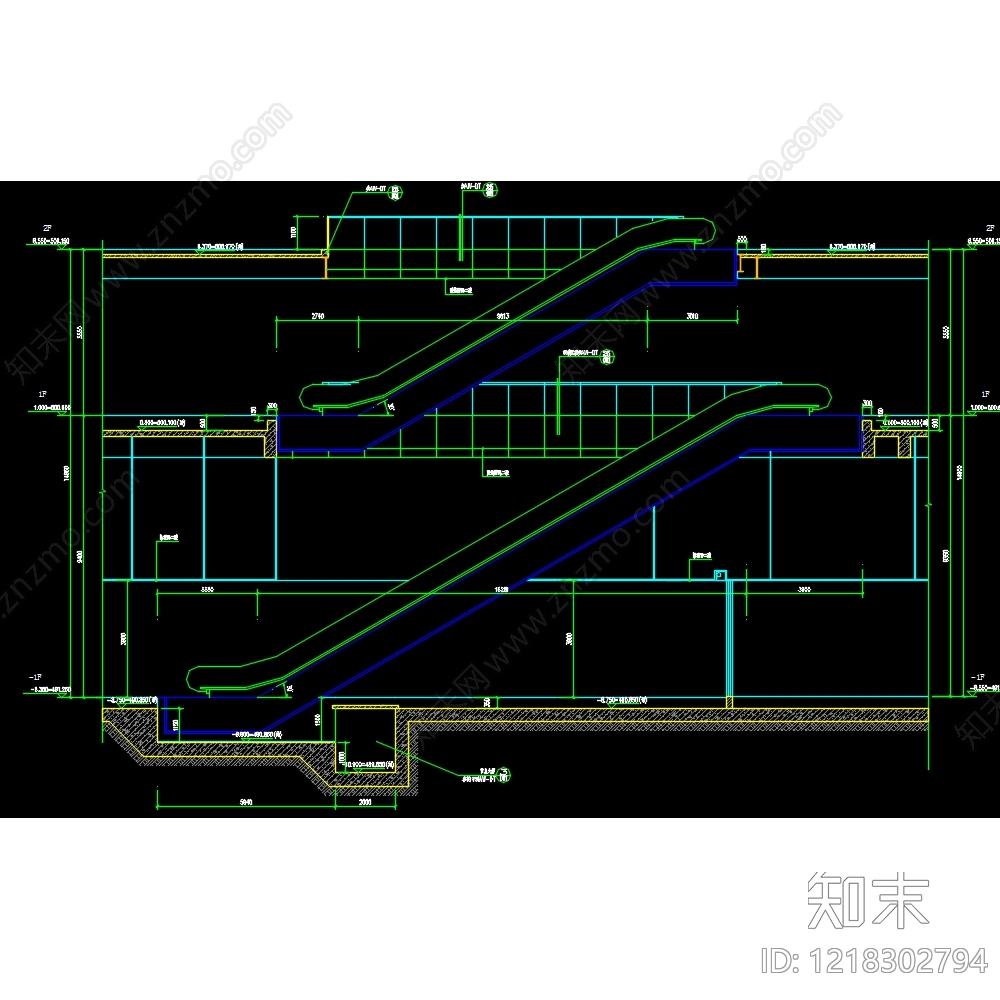 商业街cad施工图下载【ID:1218302794】