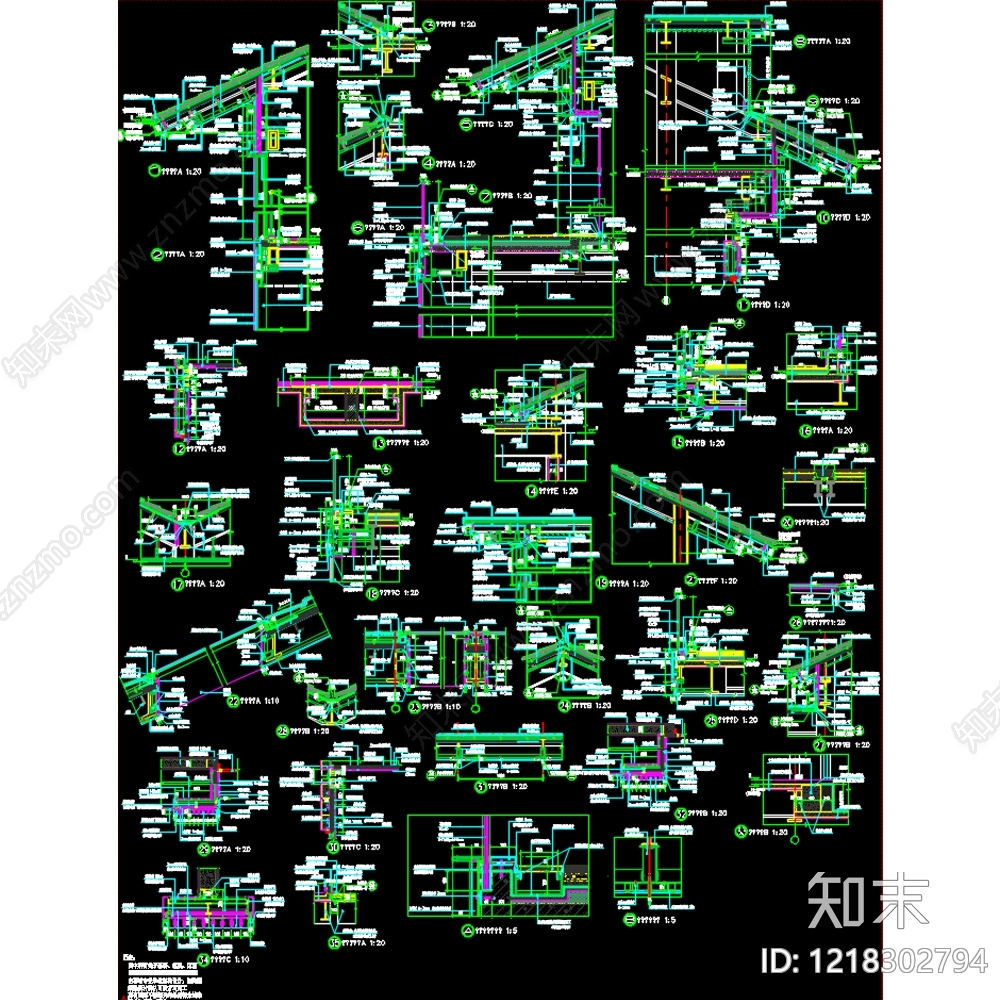 商业街cad施工图下载【ID:1218302794】