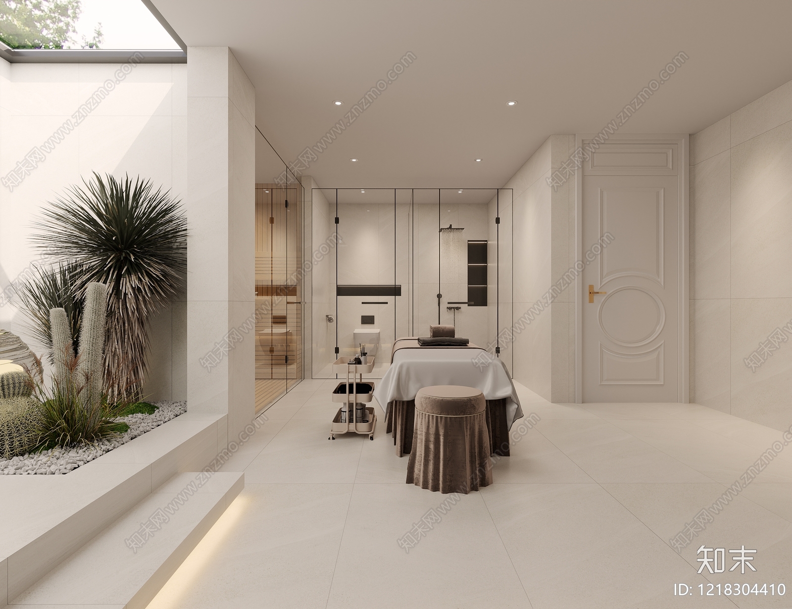 奶油风美容院3D模型下载【ID:1218304410】