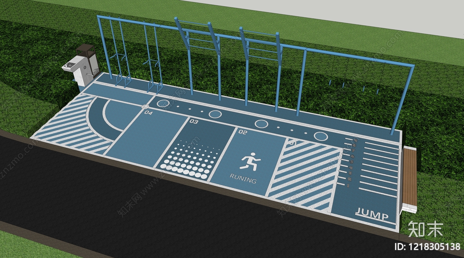 现代简约运动空间SU模型下载【ID:1218305138】