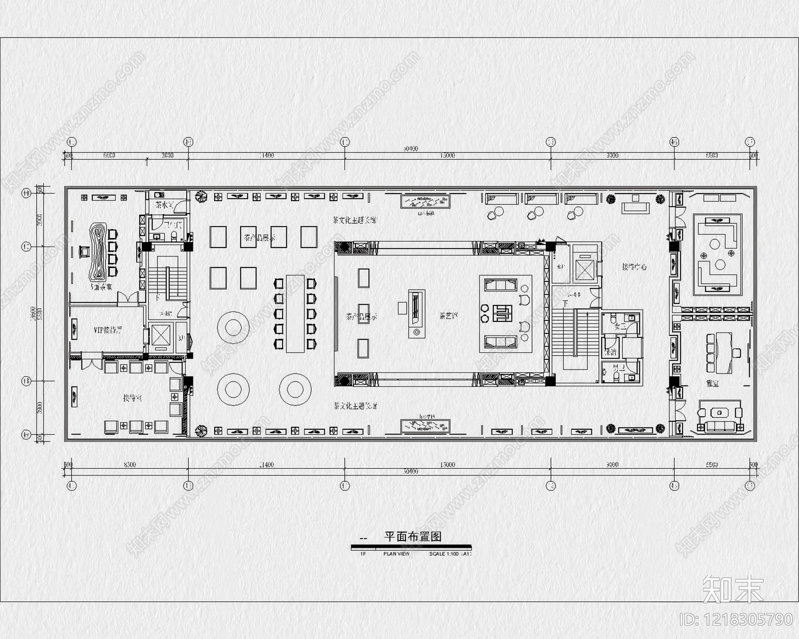 20套茶叶专卖店茶叶店茶馆茶室CAD图纸cad施工图下载【ID:1218305790】