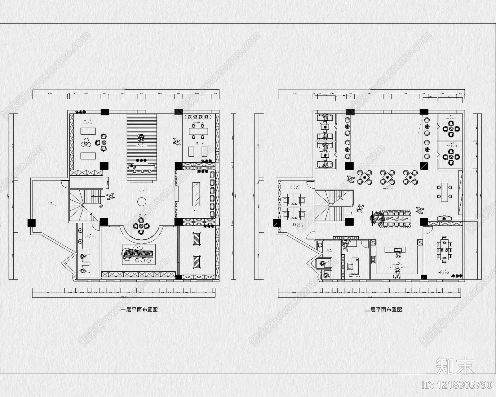 20套茶叶专卖店茶叶店茶馆茶室CAD图纸cad施工图下载【ID:1218305790】