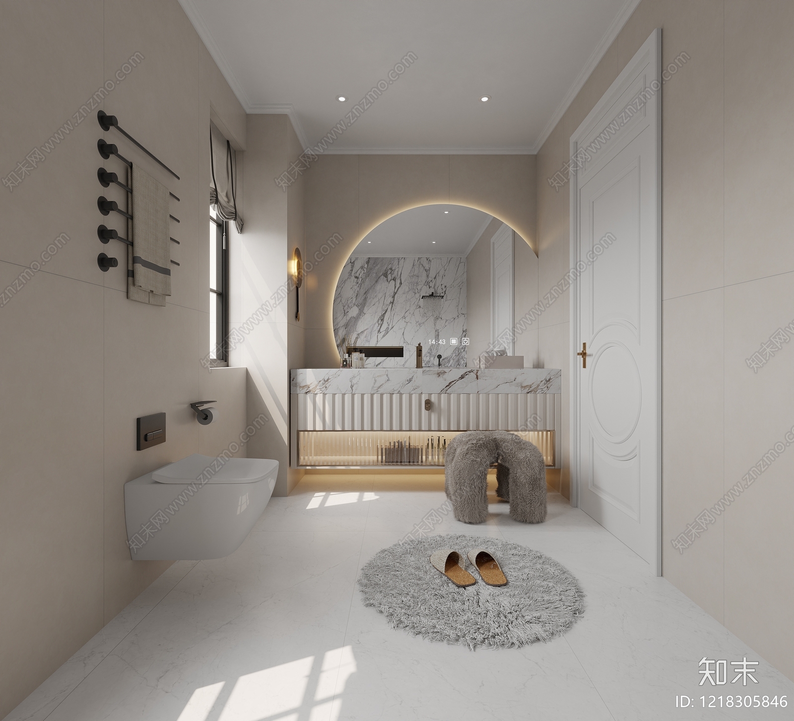 现代轻奢卫生间3D模型下载【ID:1218305846】