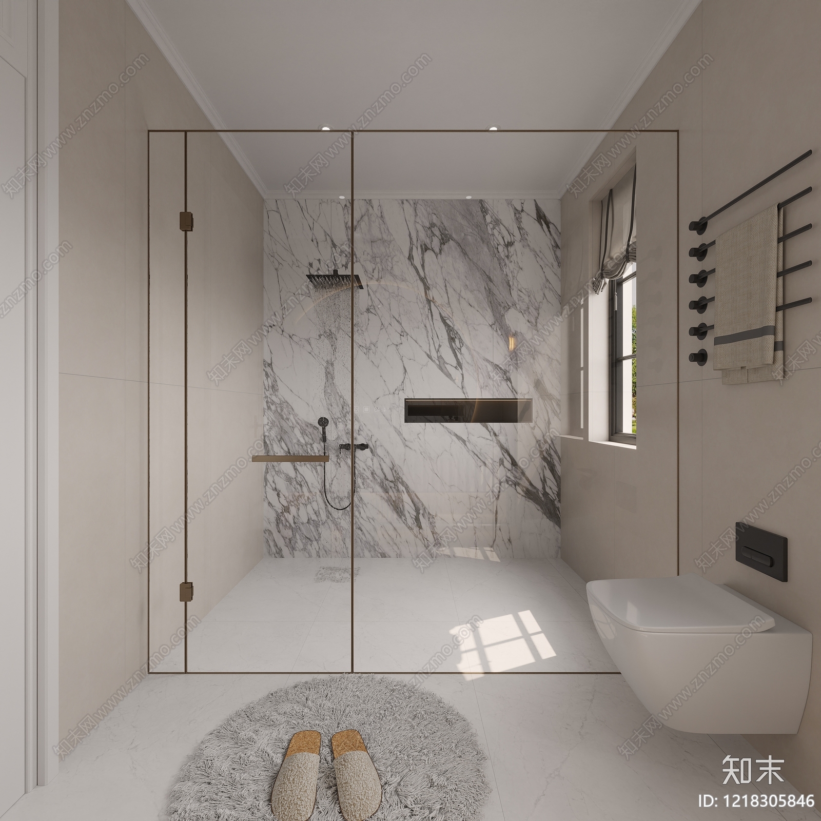 现代轻奢卫生间3D模型下载【ID:1218305846】
