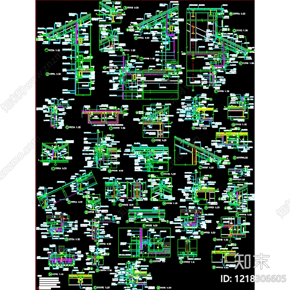 商业街cad施工图下载【ID:1218306605】