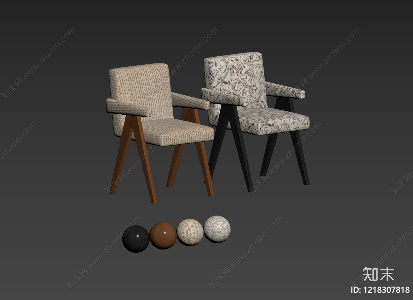 现代简约餐椅3D模型下载【ID:1218307818】
