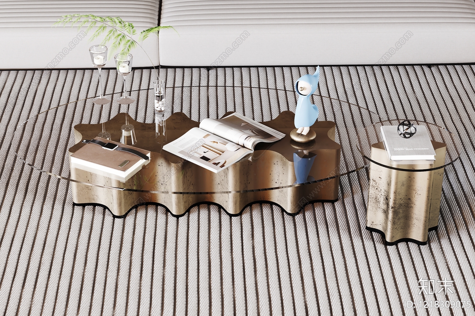 现代轻奢茶几3D模型下载【ID:1218309075】