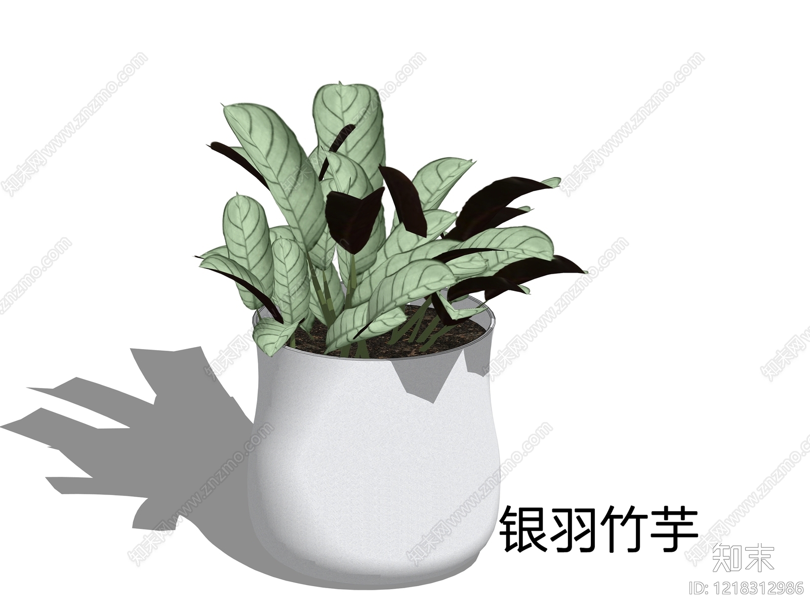 现代简约盆栽SU模型下载【ID:1218312986】