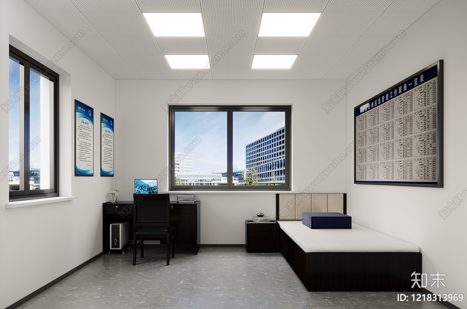 现代简约其他办公空间3D模型下载【ID:1218313969】