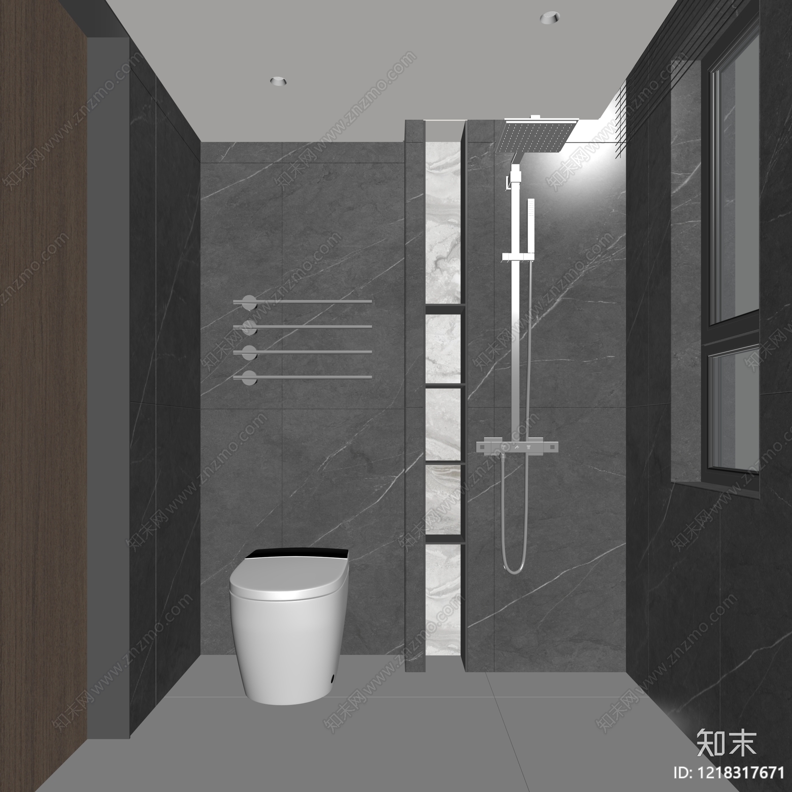 极简卫生间SU模型下载【ID:1218317671】
