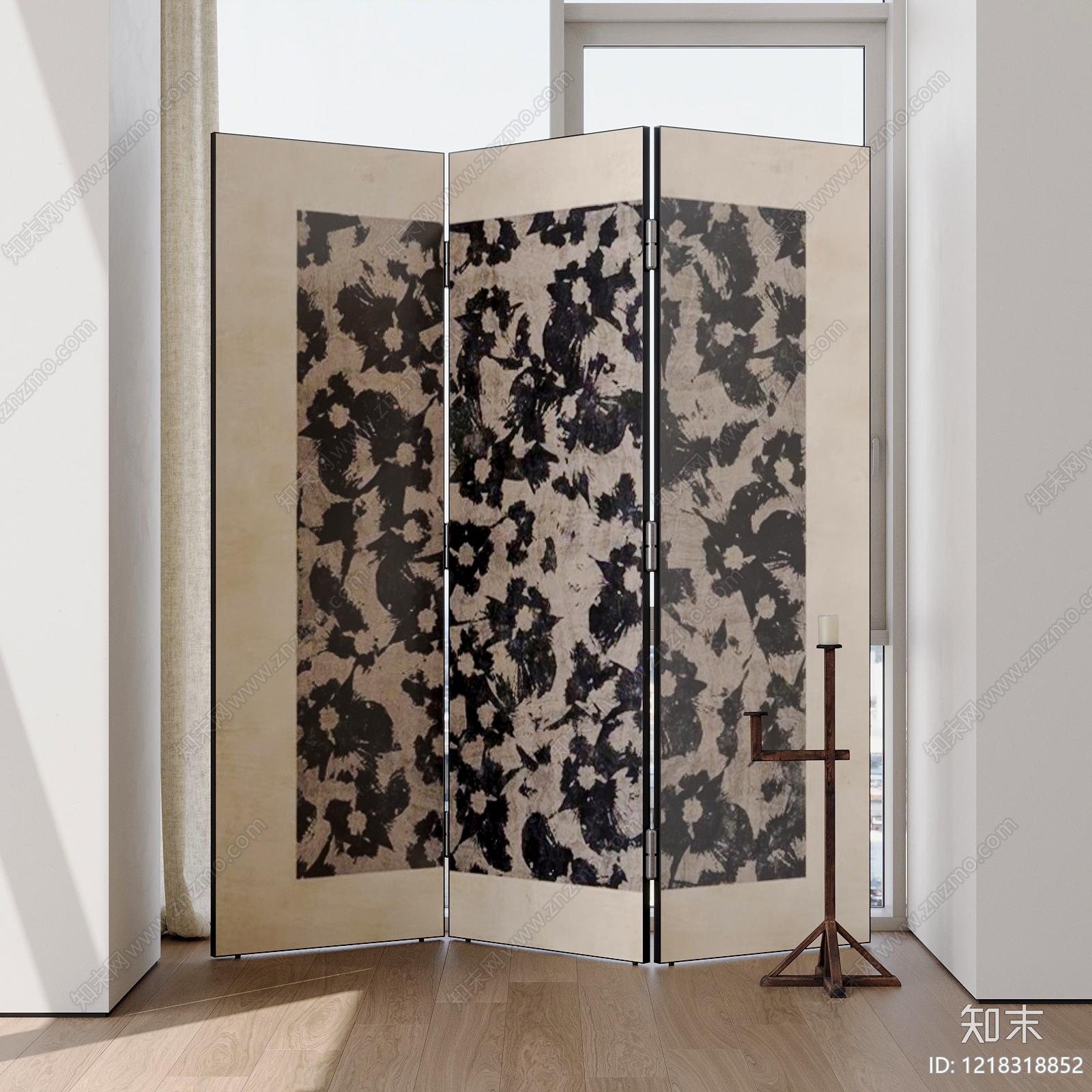 新中式屏风3D模型下载【ID:1218318852】