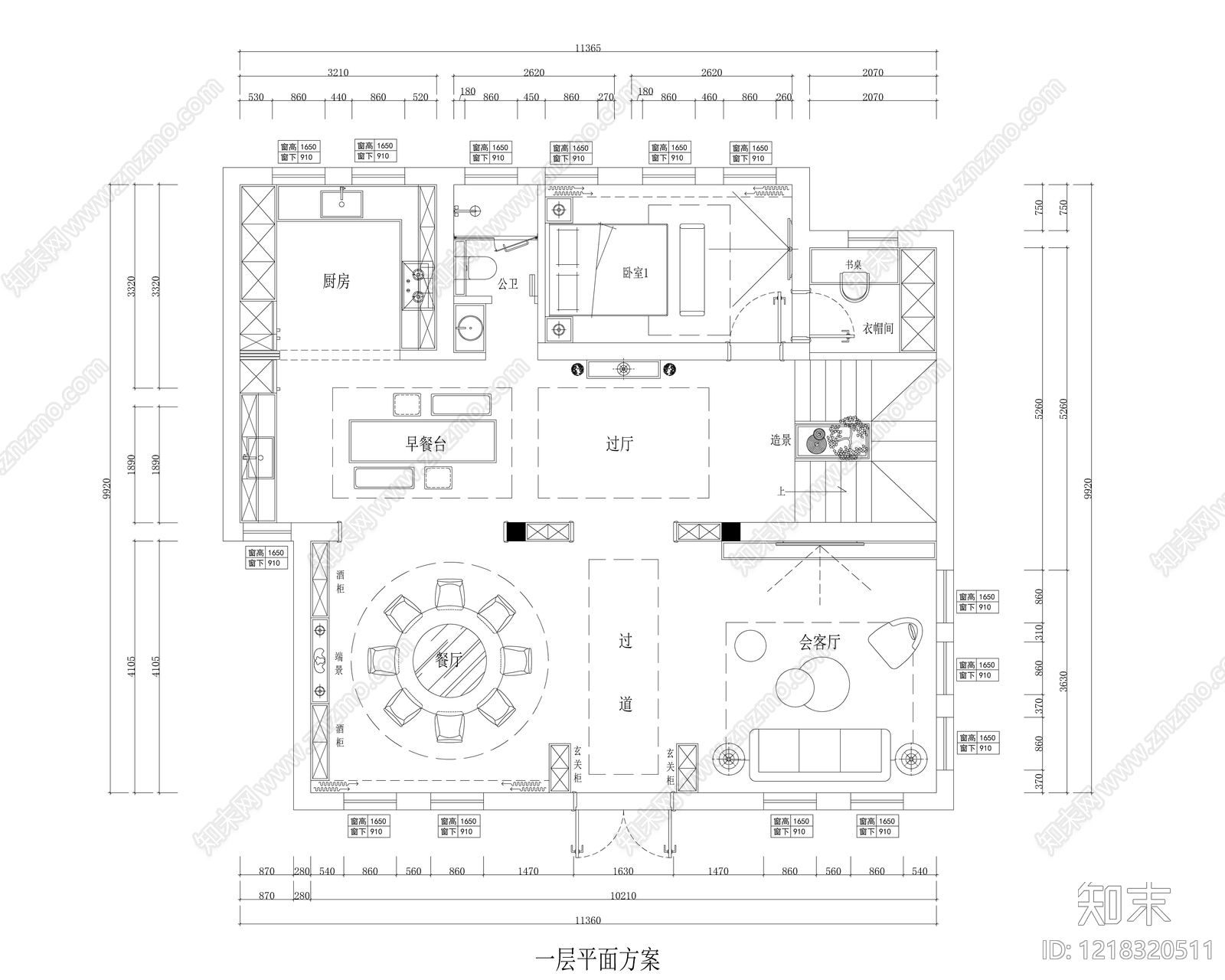 别墅cad施工图下载【ID:1218320511】