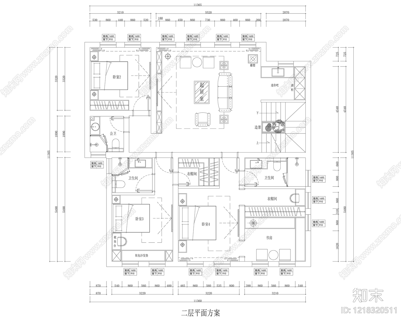 别墅cad施工图下载【ID:1218320511】