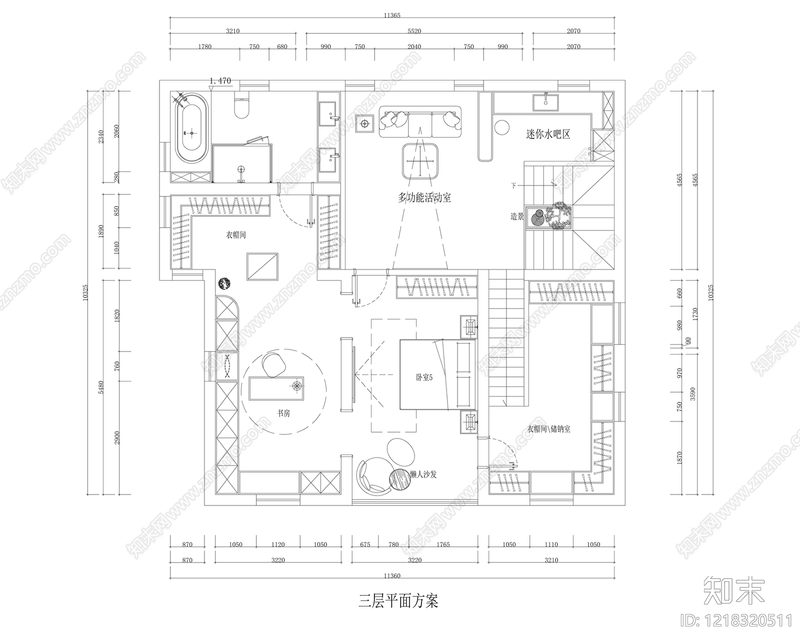 别墅cad施工图下载【ID:1218320511】