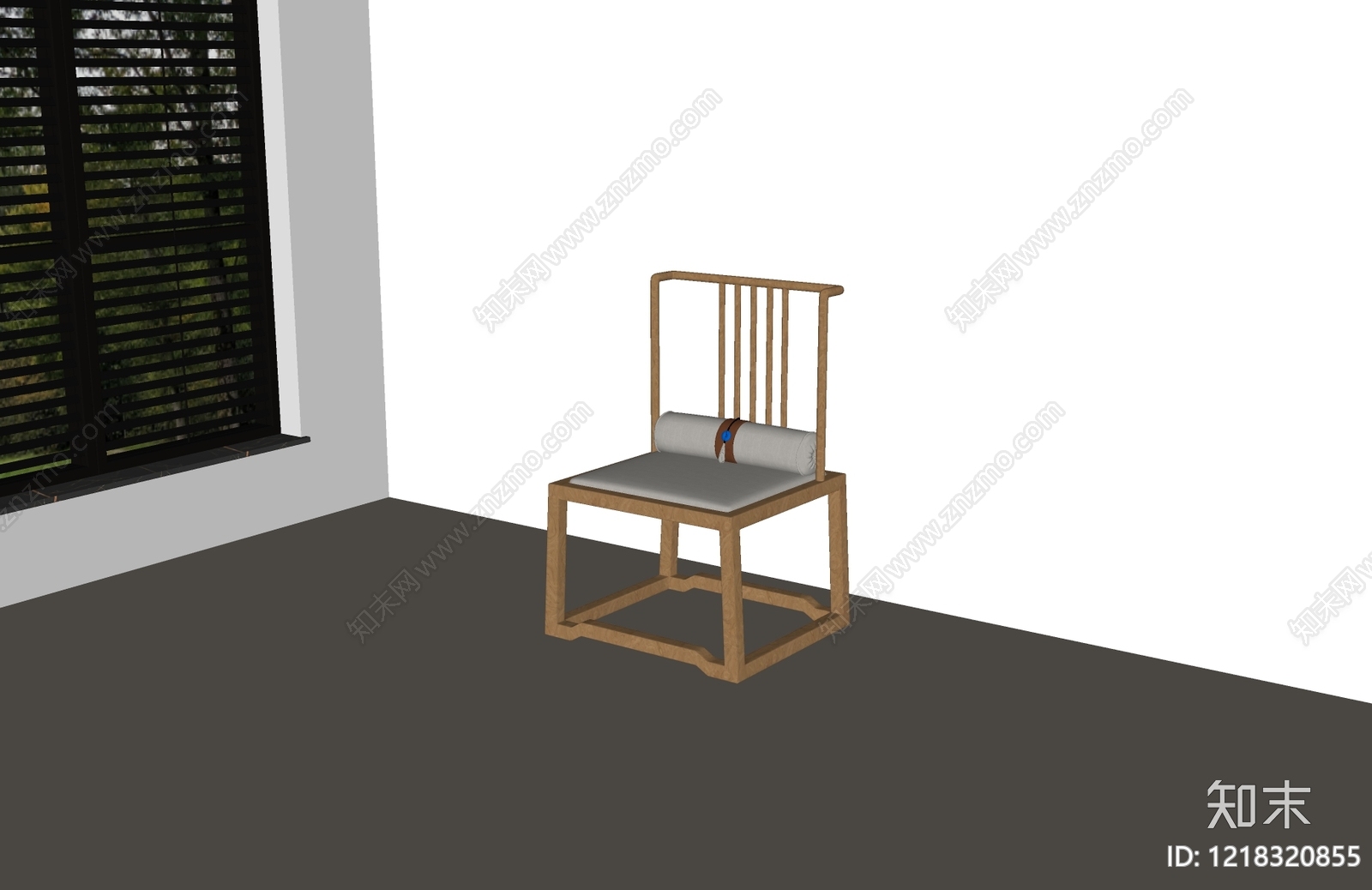 新中式休闲椅SU模型下载【ID:1218320855】