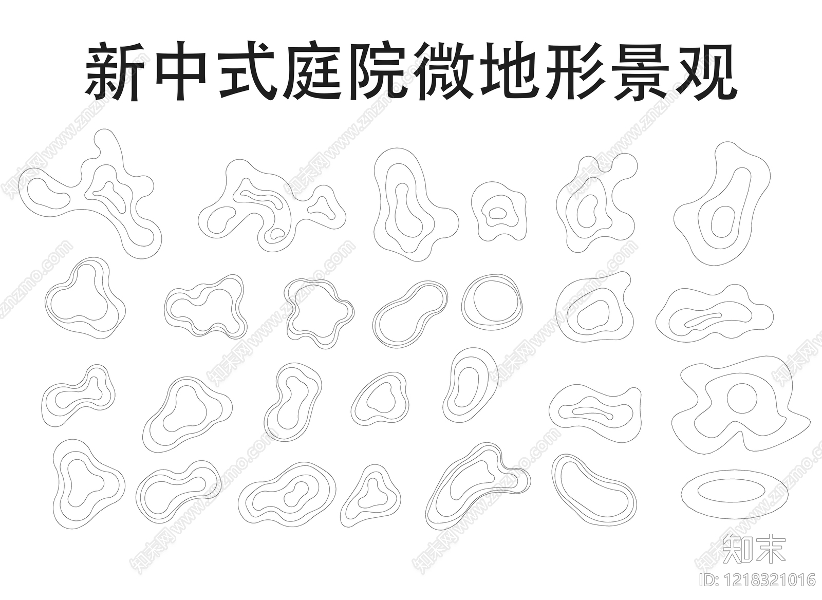 微地形图库cad施工图下载【ID:1218321016】