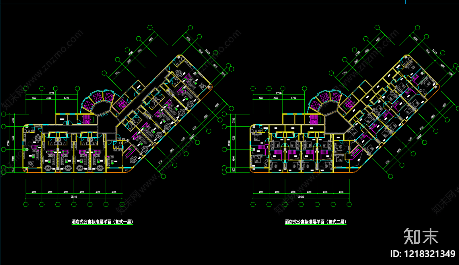 公寓建筑cad施工图下载【ID:1218321349】