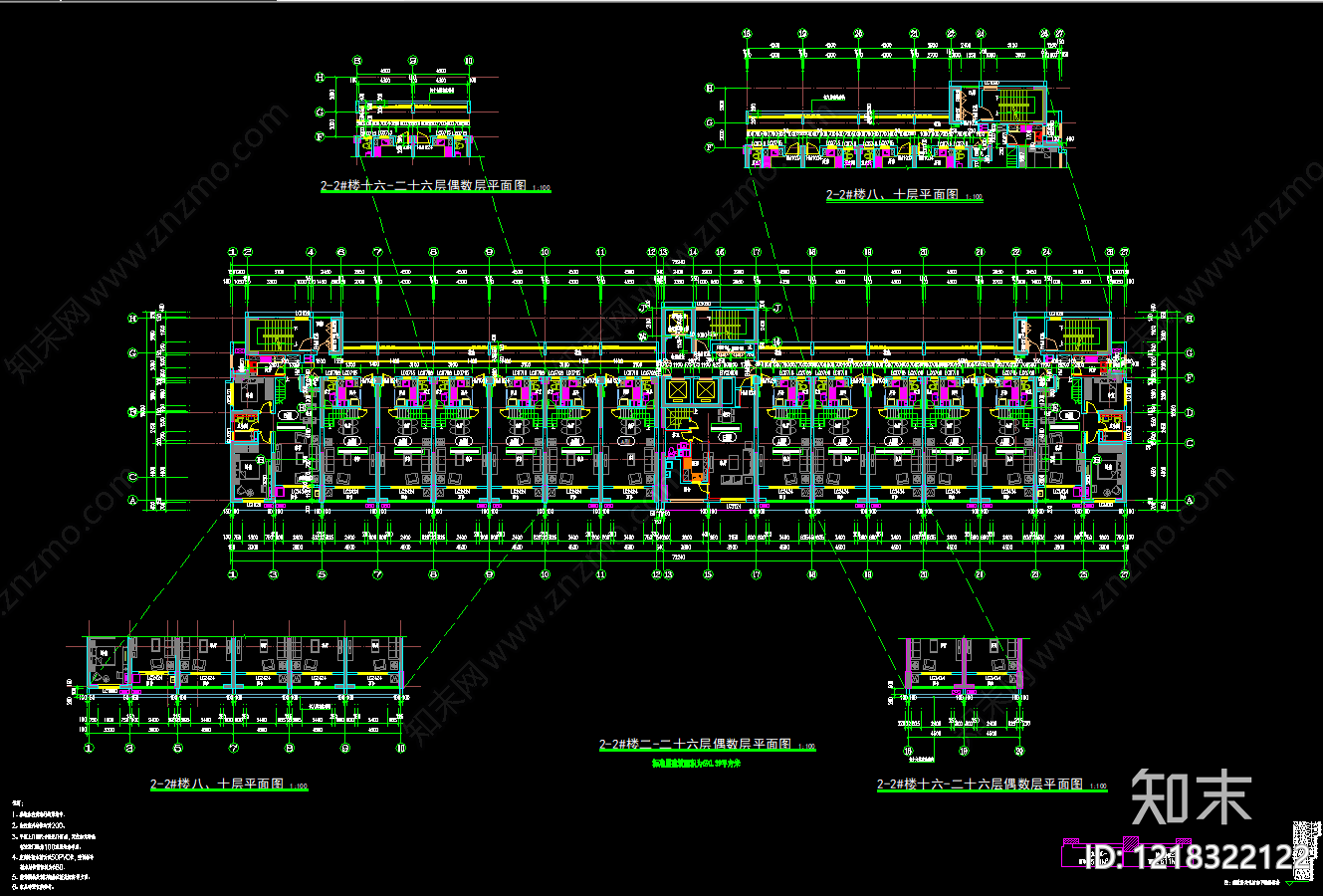 公寓建筑cad施工图下载【ID:1218322122】