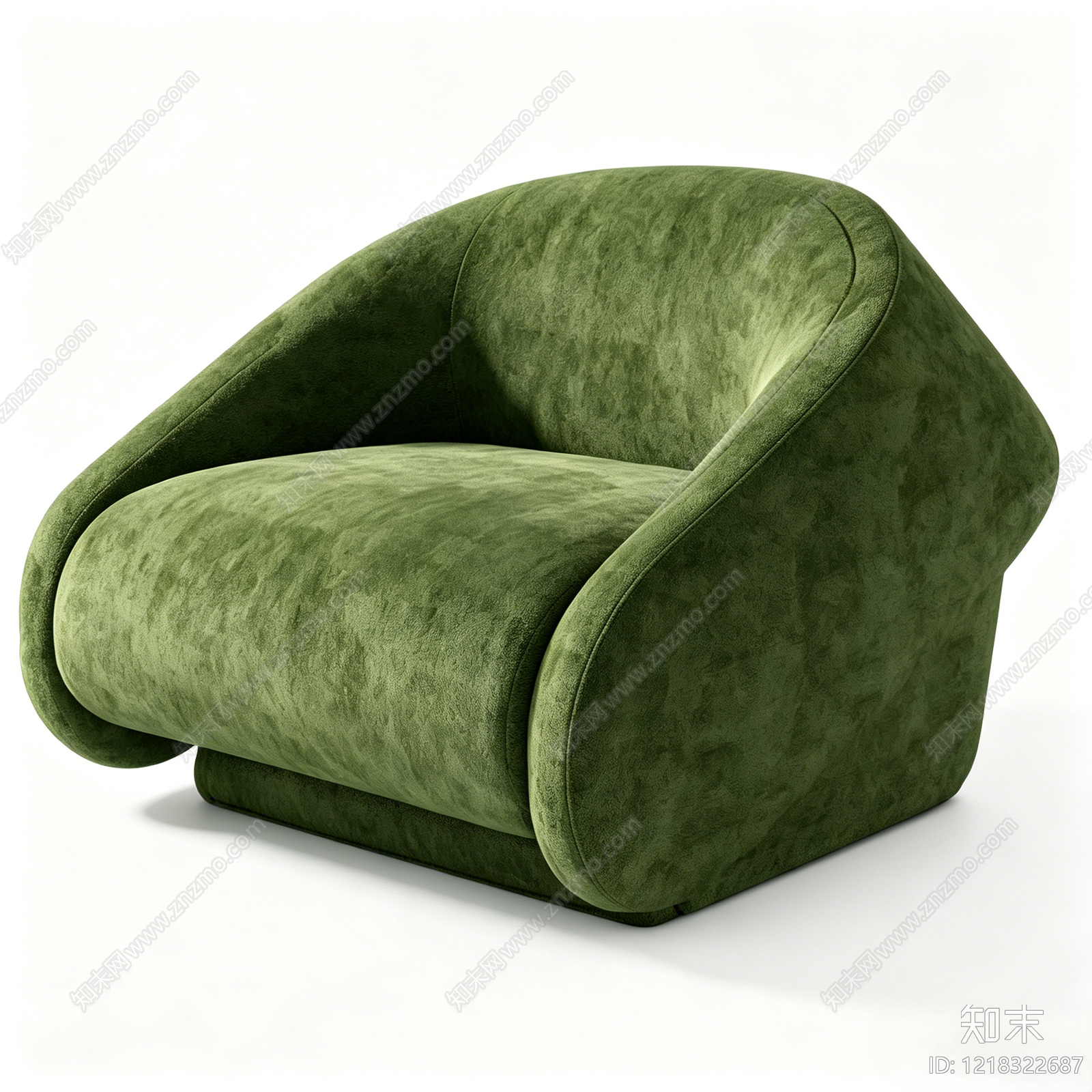 现代极简单人沙发3D模型下载【ID:1218322687】