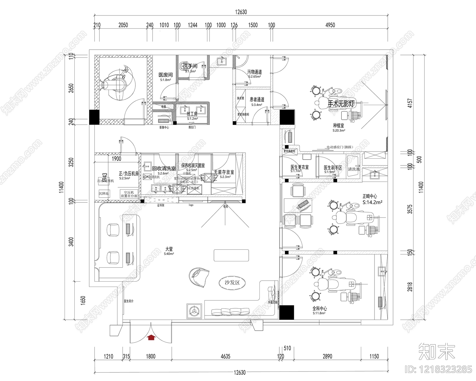 医院cad施工图下载【ID:1218323285】
