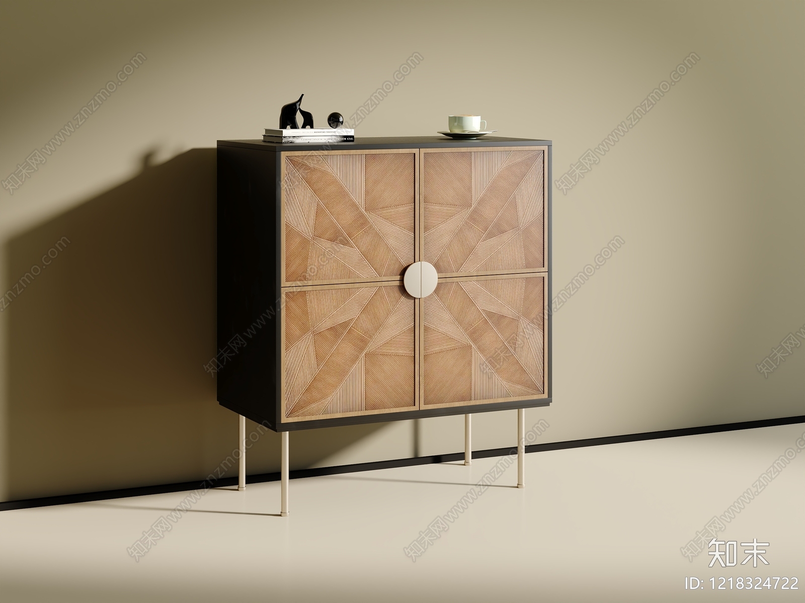 现代简约餐边柜3D模型下载【ID:1218324722】