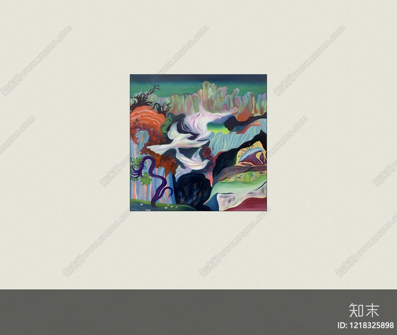 现代挂画SU模型下载【ID:1218325898】