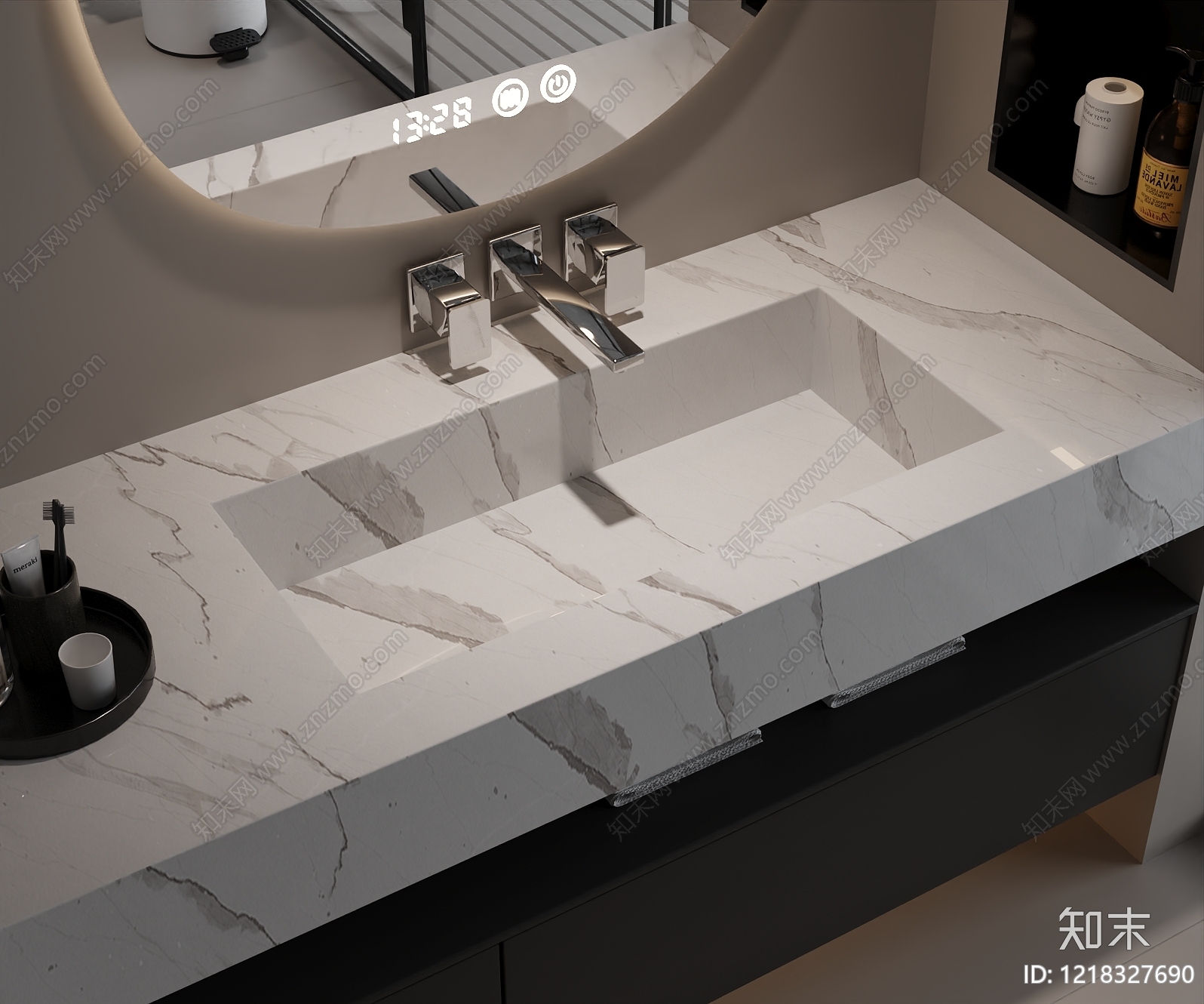现代简约卫生间3D模型下载【ID:1218327690】