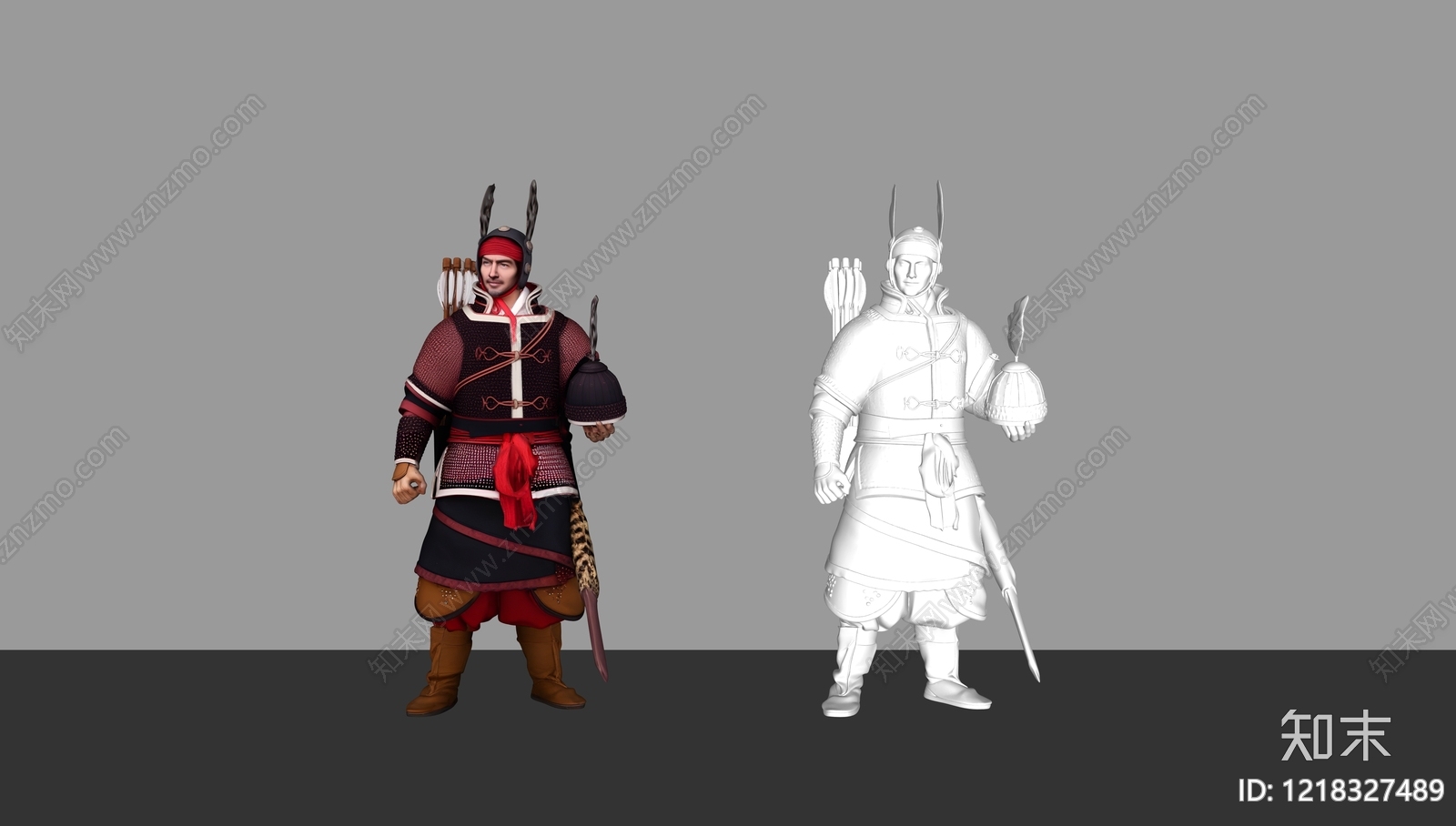 新中式虚拟人物SU模型下载【ID:1218327489】