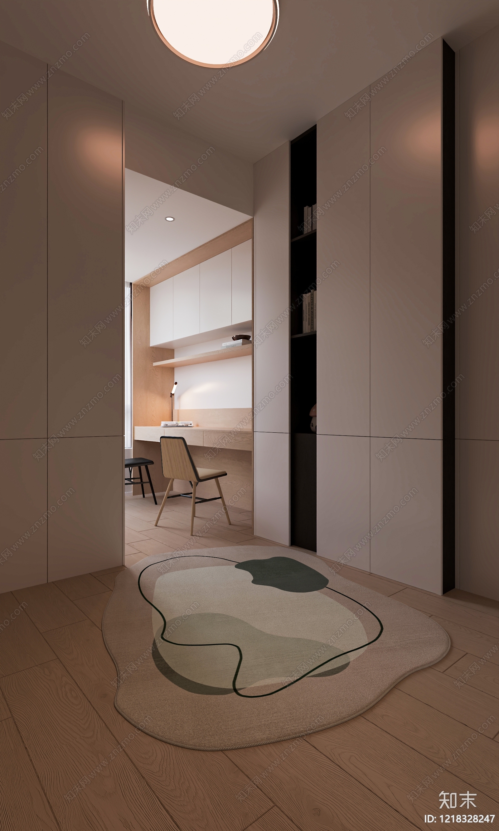 原木奶油风通用儿童房3D模型下载【ID:1218328247】