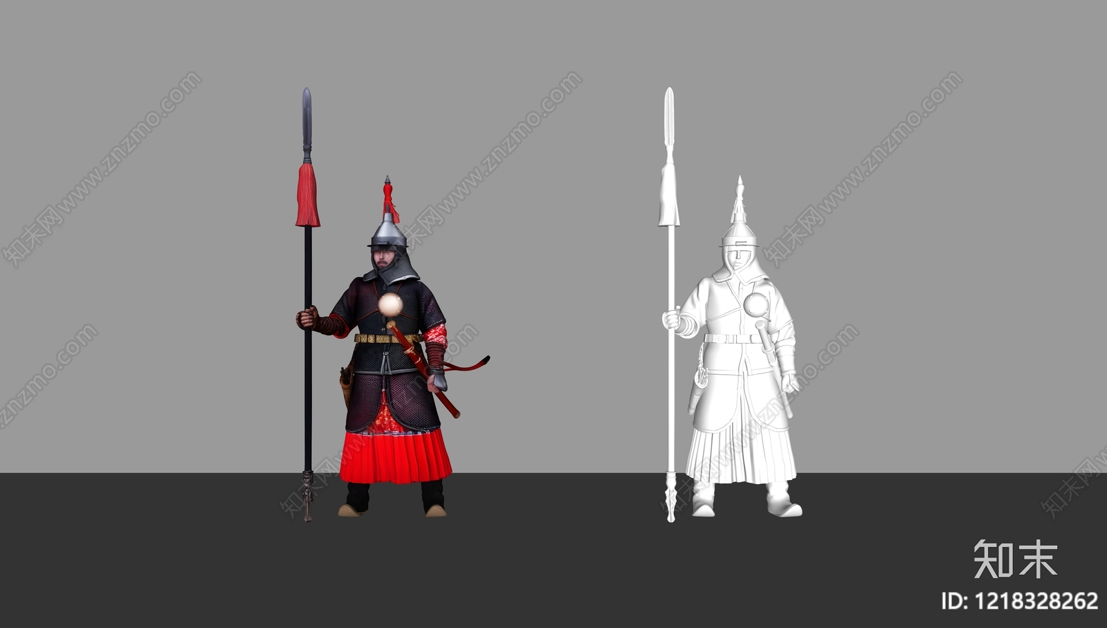新中式虚拟人物SU模型下载【ID:1218328262】