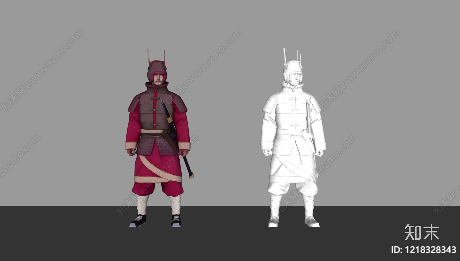 新中式虚拟人物SU模型下载【ID:1218328343】