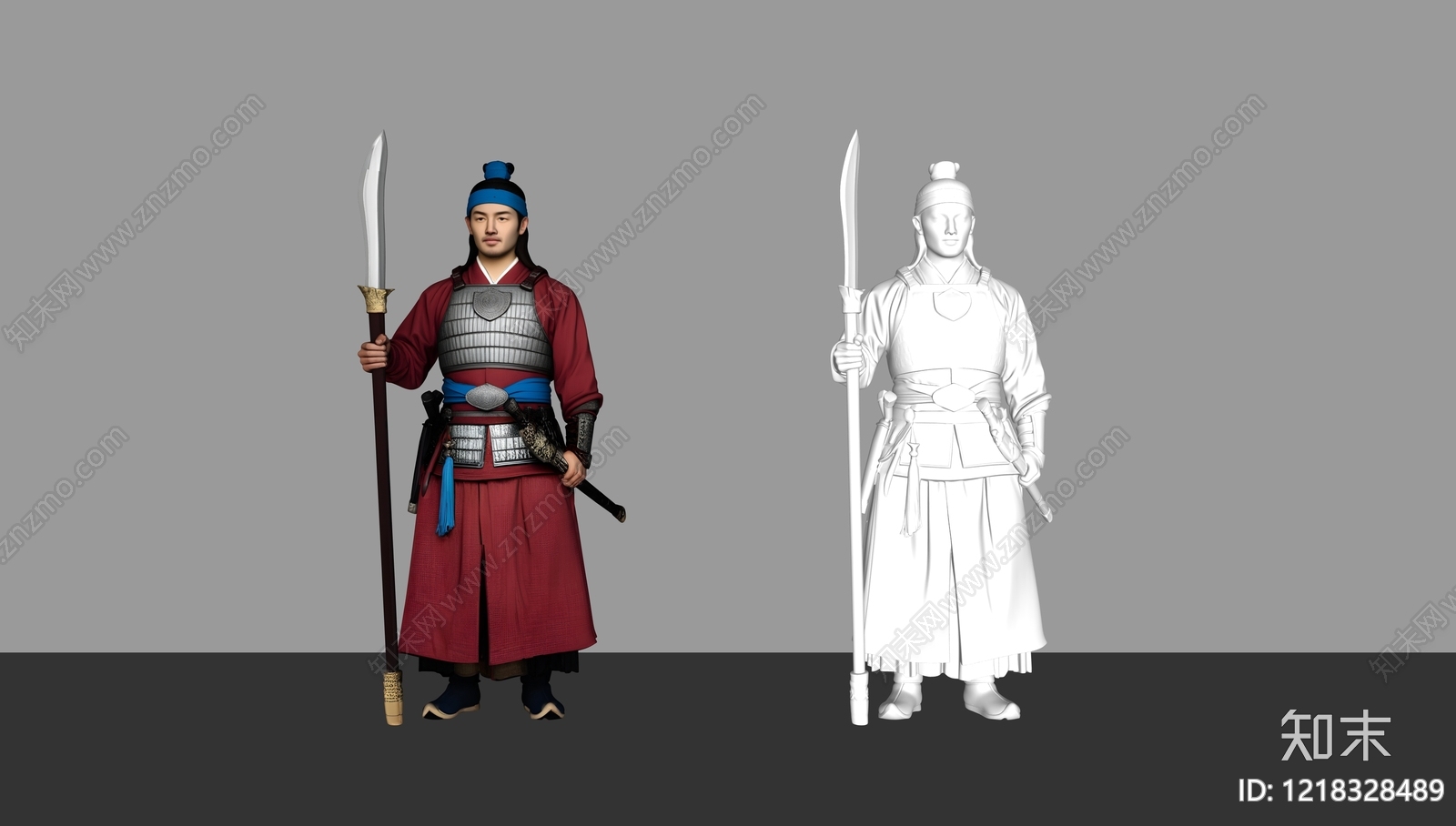 新中式虚拟人物SU模型下载【ID:1218328489】