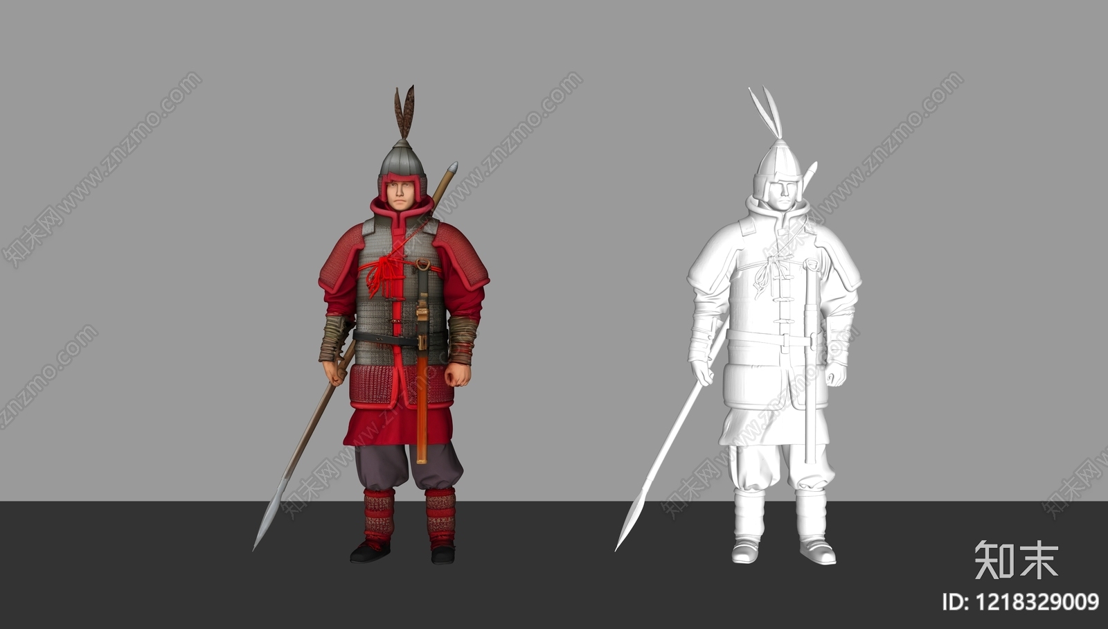 新中式虚拟人物SU模型下载【ID:1218329009】