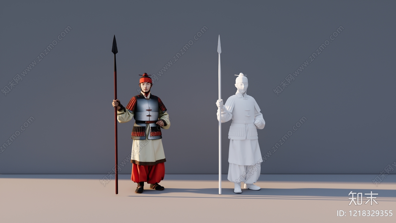 新中式虚拟人物SU模型下载【ID:1218329355】