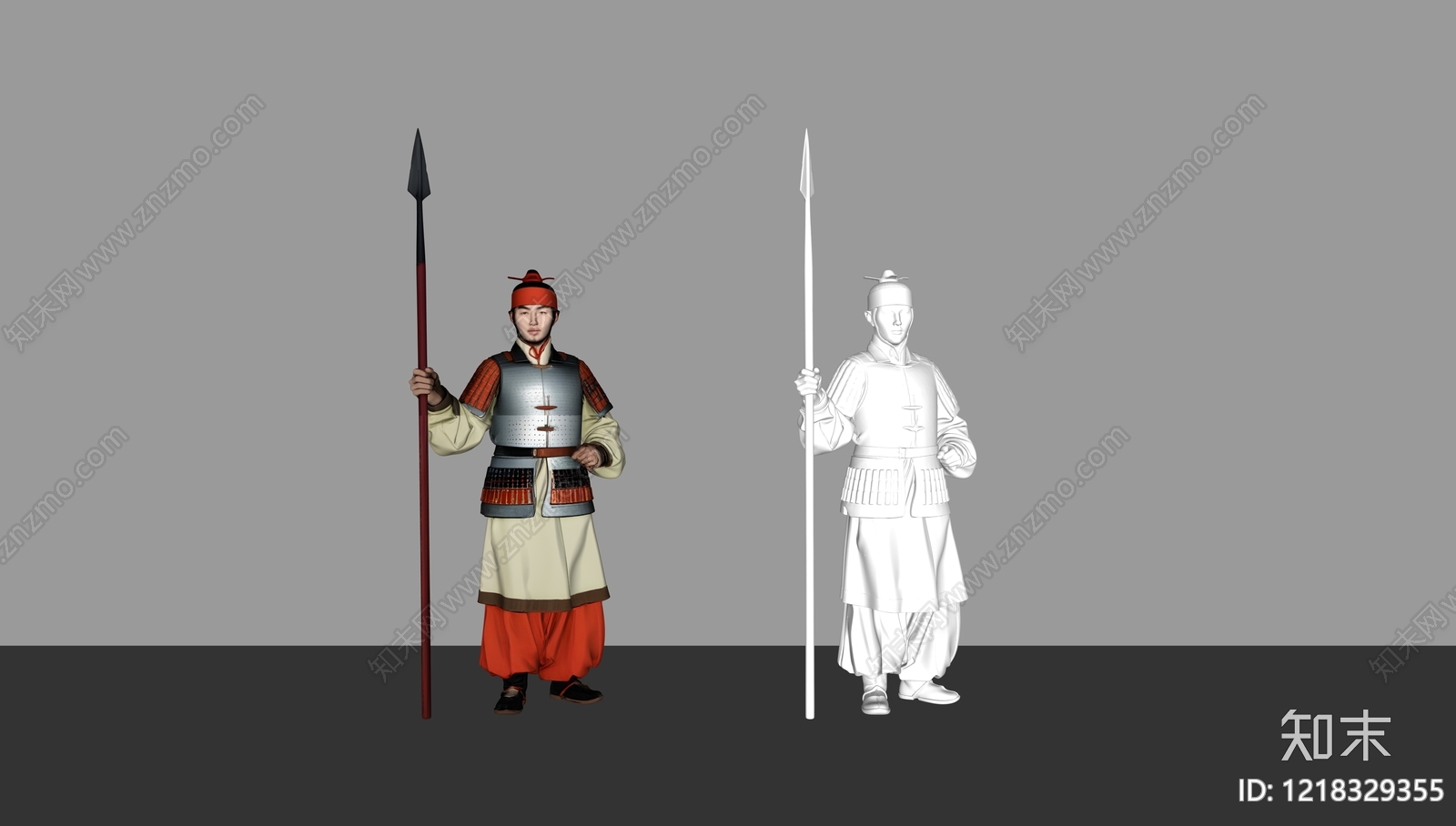 新中式虚拟人物SU模型下载【ID:1218329355】