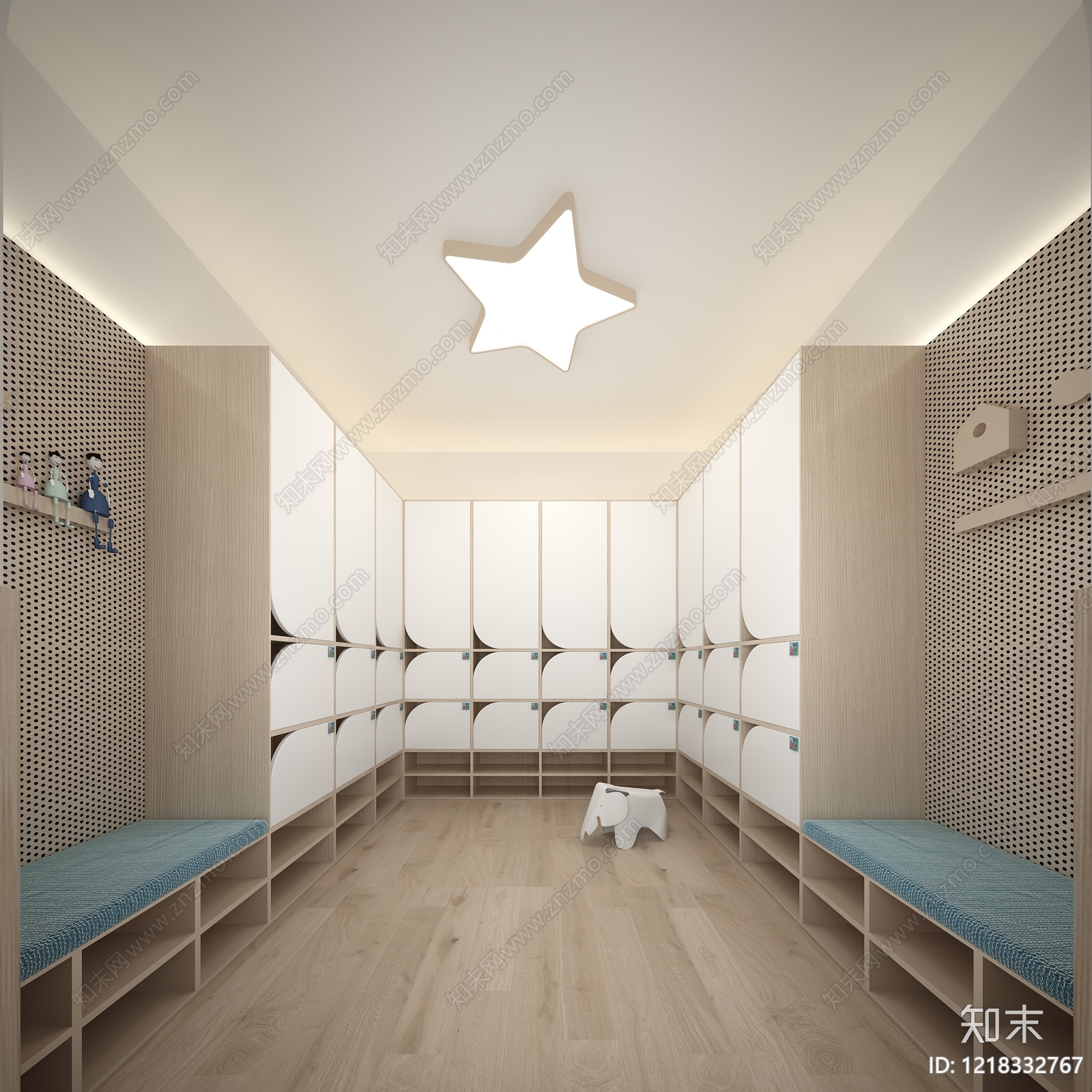 现代简约幼儿园3D模型下载【ID:1218332767】