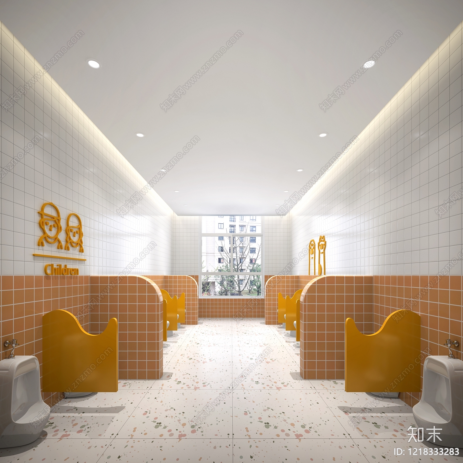 奶油风幼儿园3D模型下载【ID:1218333283】
