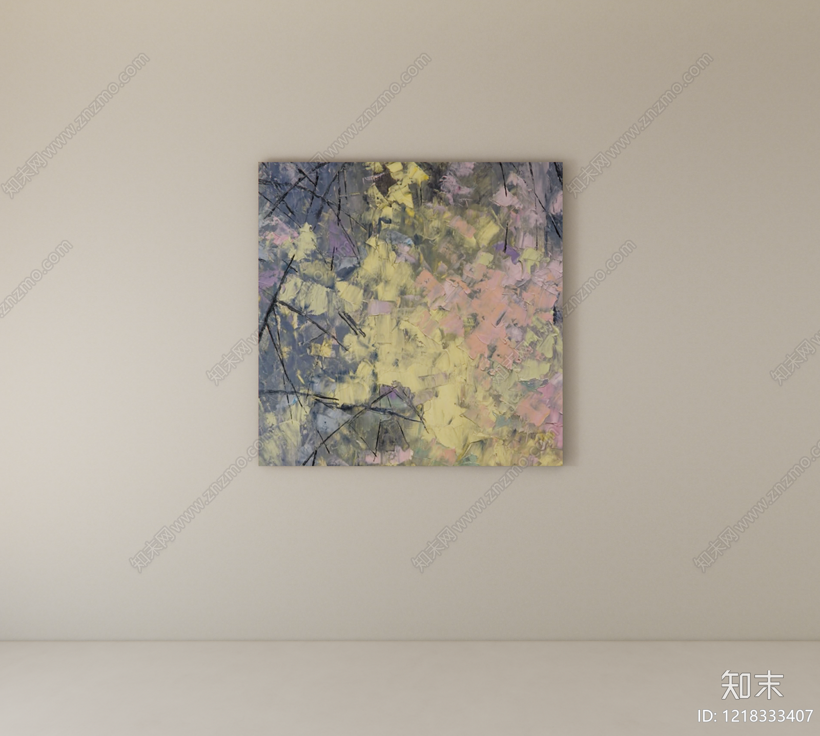 现代挂画SU模型下载【ID:1218333407】