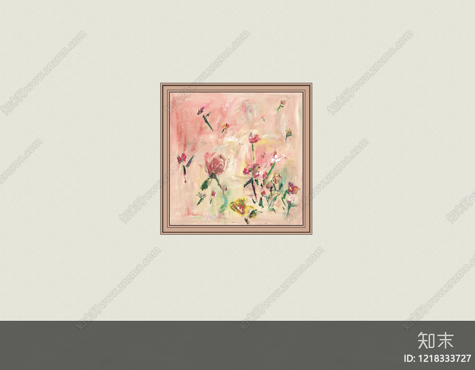 奶油风挂画SU模型下载【ID:1218333727】