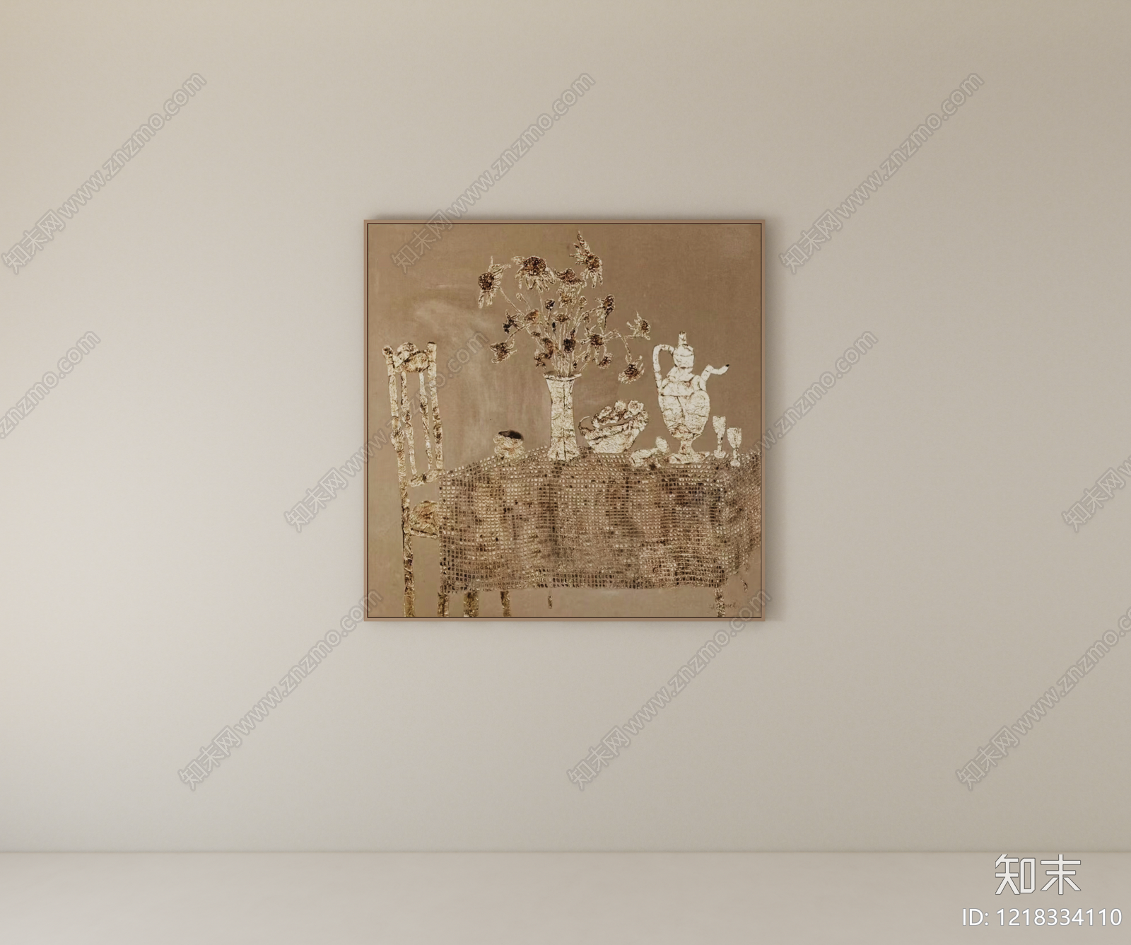 侘寂挂画SU模型下载【ID:1218334110】